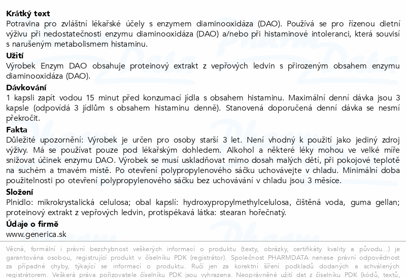Enzym DAO cps.15 Generica