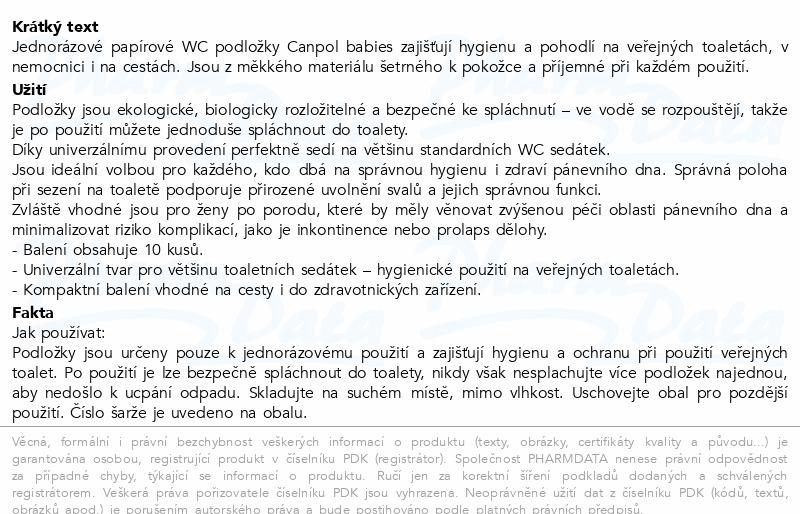 Canpol babies Hygien.jednorázové WC podložky 10ks