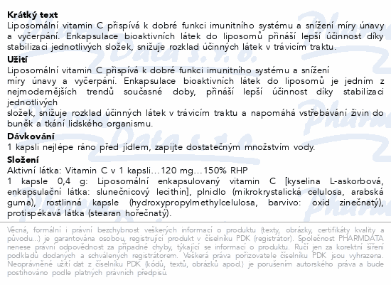 ALAVIS MAXIMA Liposomální vitamin C cps.30