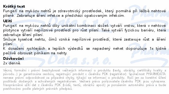 FungeX Přípravek na mykózu nehtů 5ml