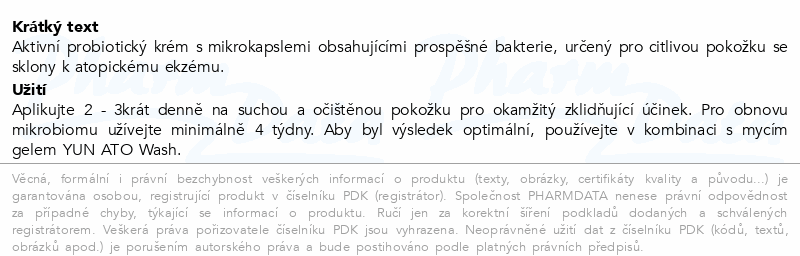 YUN ATO probiotický krém 50ml