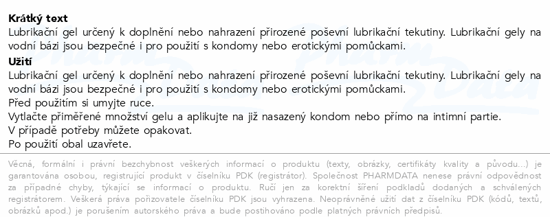 Coolex lubrikační gel na vodné bázi natural 100ml
