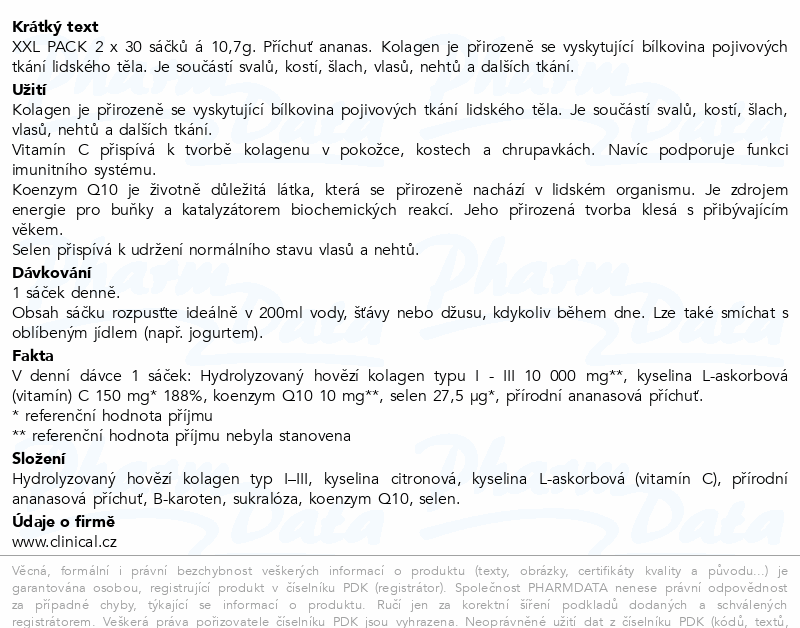 Clinical Collagen+vit.C+selen&Q10 ananas 60x10.7g