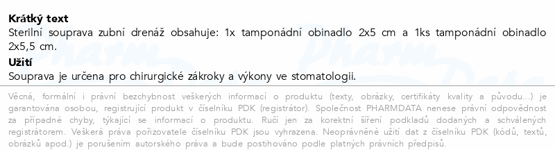 Immunity KIT souprava - zubní drenáž sterilní
