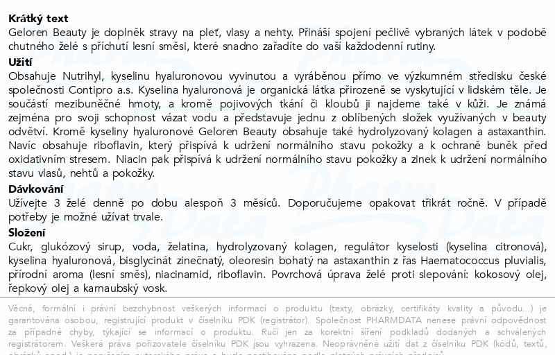 Geloren Beauty příchuť lesní směs 90 želé tablet