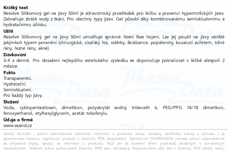 Master Aid Resolve Silikonový gel na jizvy 50ml