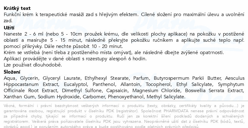 ProfiChondro original ZÁDA+PÁTEŘ krém 180ml