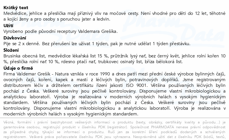Grešík Devatero bylin Urologický čaj 30x1.5g
