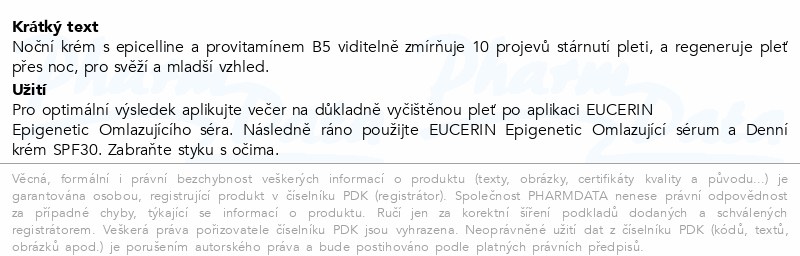 Eucerin HyalFil+Longevity Epicelline noční kr.50ml