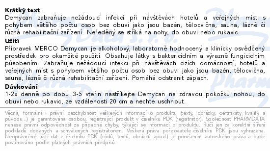 MERCO Demycan na dezinfekci mykóz 120ml