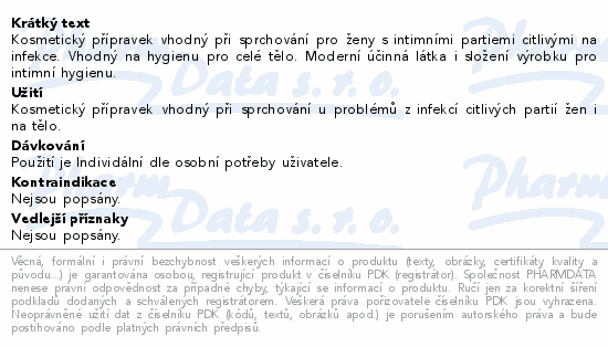 Sabi INTIM sensitive mycí gel 220ml