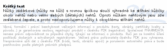 Nůžky záděrkové rovné SI-018R