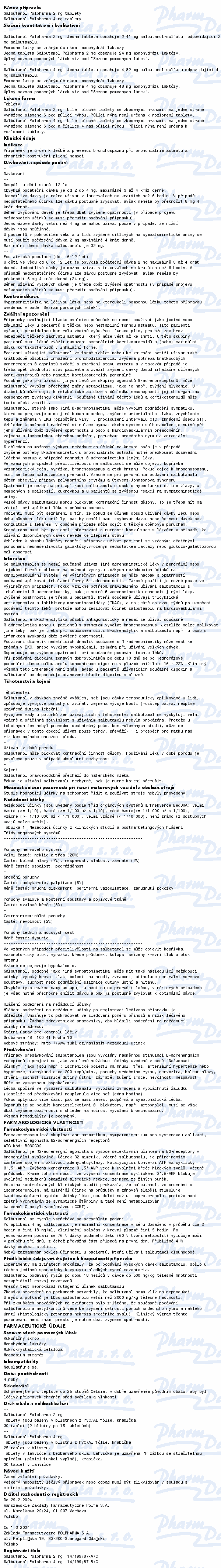 Salbutamol WZF Polfa 2mg por.tbl.nob.30x2mg
