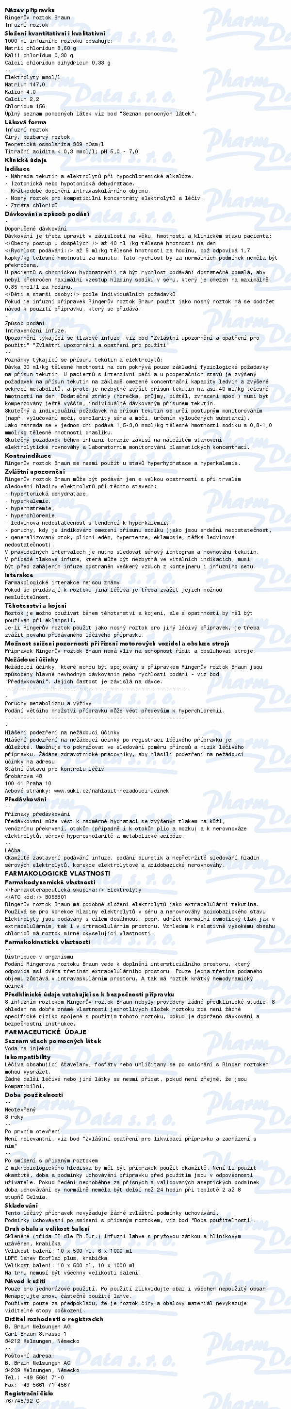 Ringerův roztok Braun inf.10x500ml(ldpe) (D)