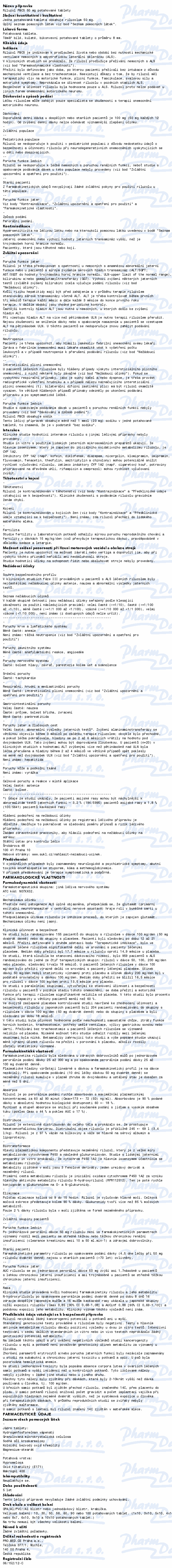 Riluzol PMCS 50mg tbl.flm.56
