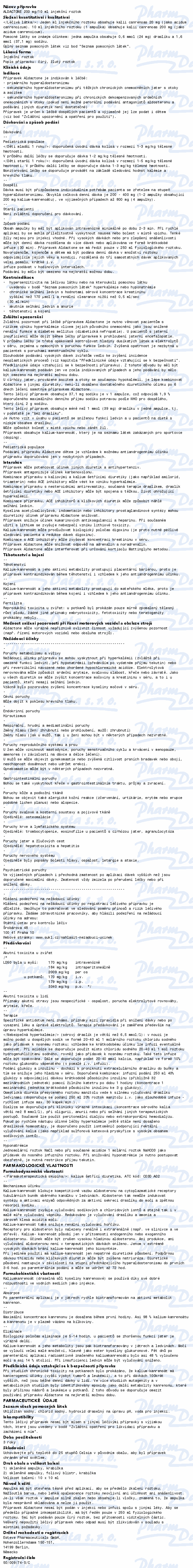 Aldactone-ampule inj.10x10ml/200mg