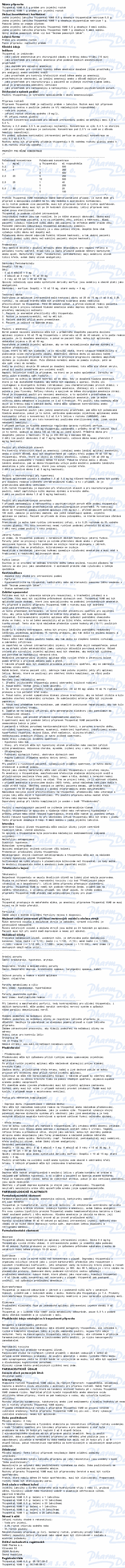 Thiopental VUAB 0.5g inj.plv.sol.1 II