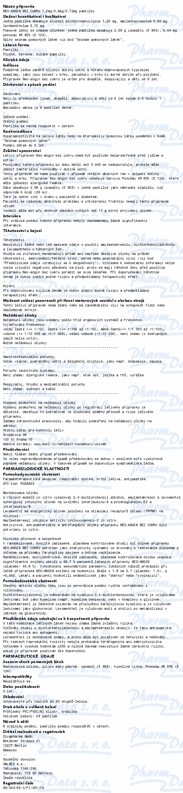 Neo-angin bez cukru 1.2mg/0.6mg/5.72mg pas.24