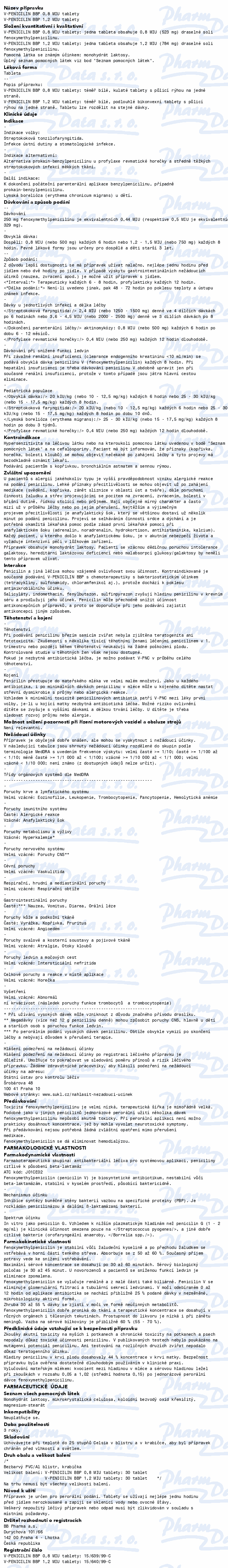 V-Penicilin BBP 1.2 MIU tbl.nob.30 II