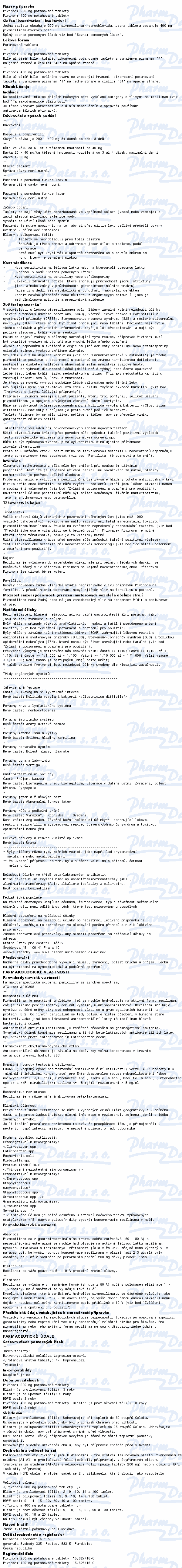Pivinorm 200mg tbl.flm.9 I