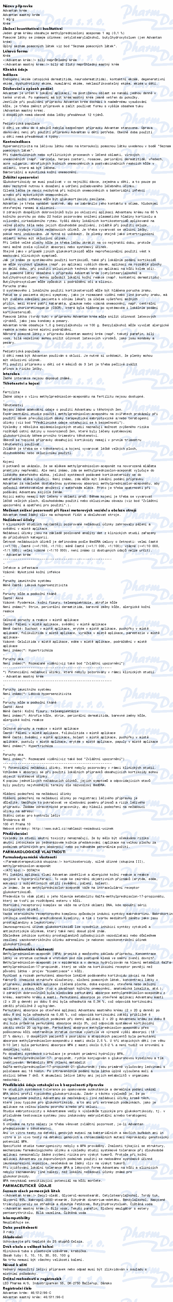 Advantan mastný krém 1mg/g crm.1x30g