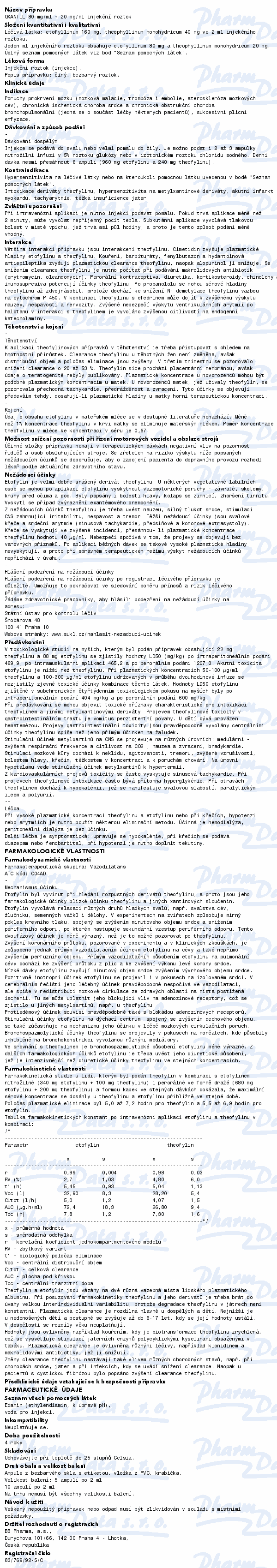 Oxantil 80mg/ml + 20mg/ml inj.sol.10x2ml