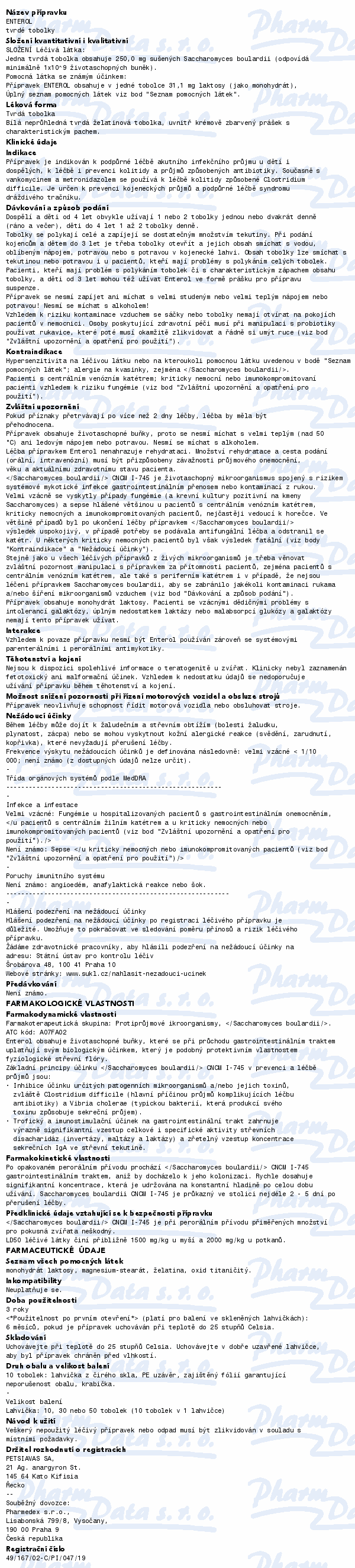 Enterol 250mg cps.dur.10