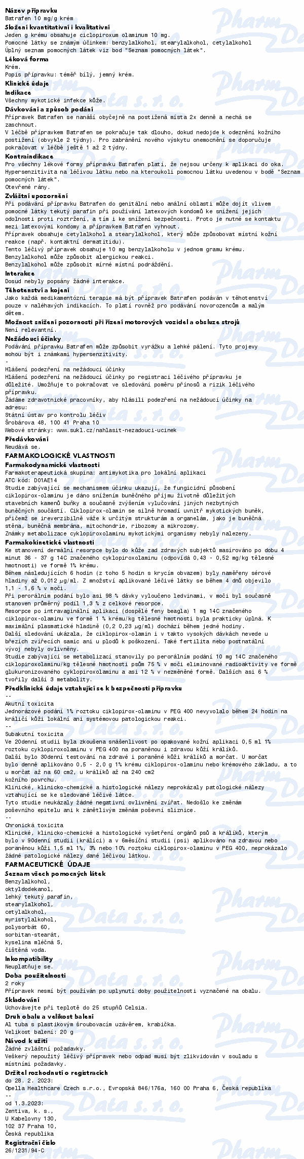 Batrafen 10mg/g crm.1x20g