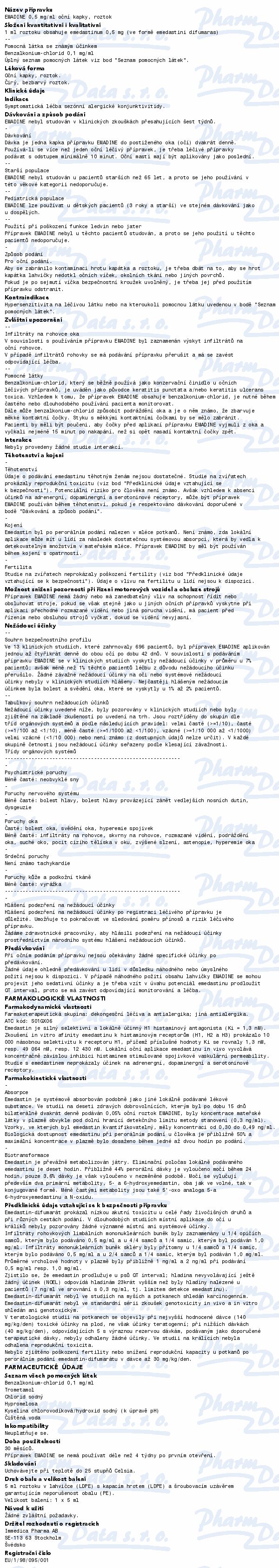 Emadine 0.5mg/ml oph.gtt.sol.1x5ml