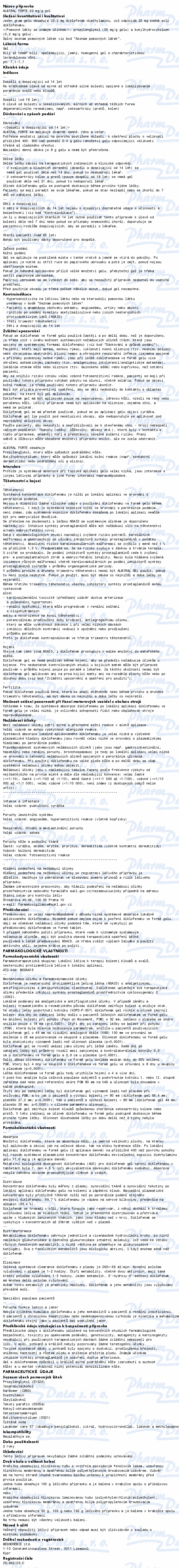 Almiral Forte 20mg/g gel.1x100g II